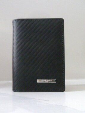 RARE Pierre Cardin Slim Black Textured Leather Wallet